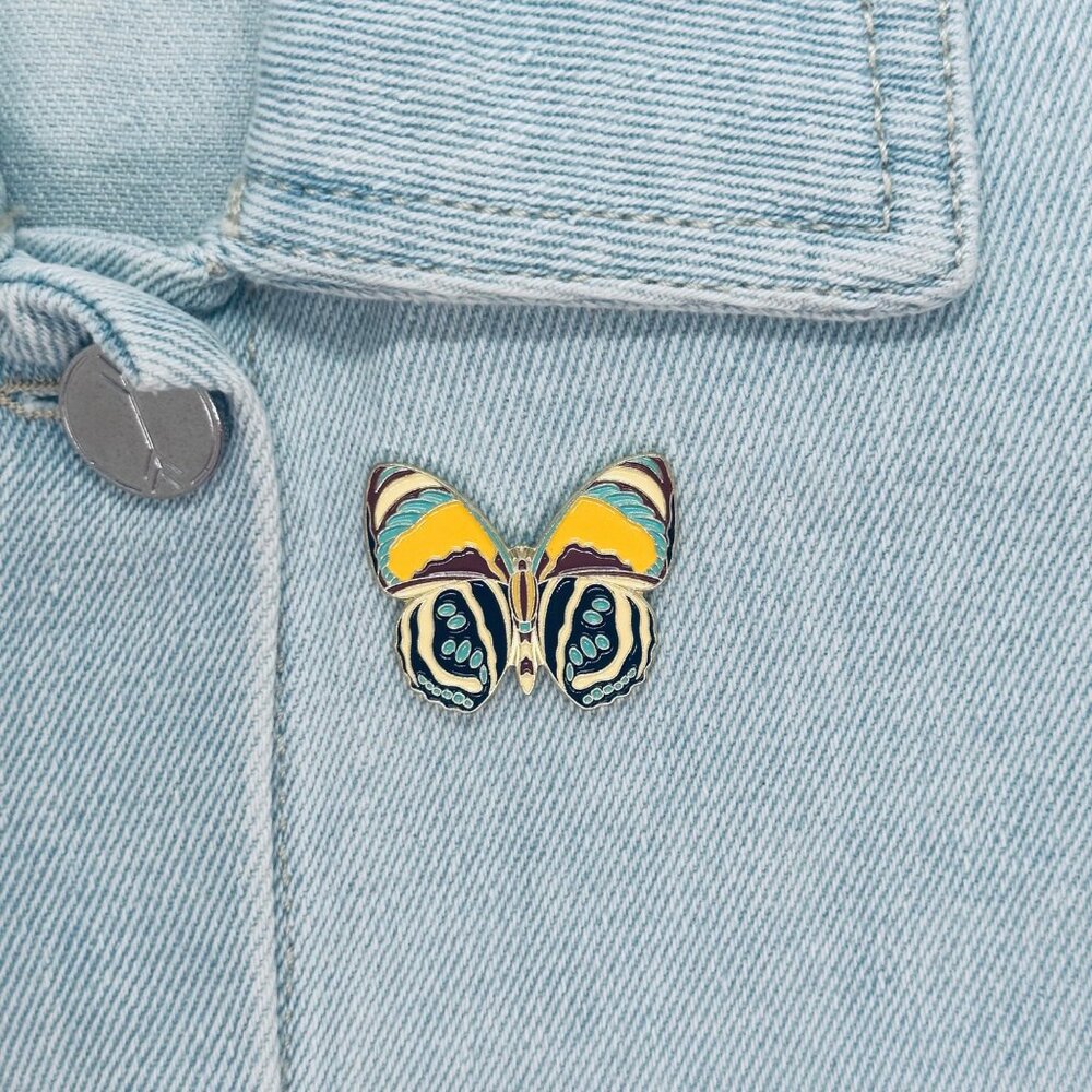 Colorful Butterfly Moth Enamel Pins Cartoon Insect Brooch Jewelry New Yellow New